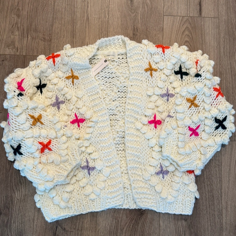 Anthropologie Bubble Cardigan Sweater